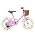 A14116 Ecarpat Kids'Bike Girls Bike 14 Inch Wheels,1 Speed Child Bicycles For 2 4 Years,With Removable Training Wheels Baby Toys,Front V Brake,Rear Holding Brake Pink Steel