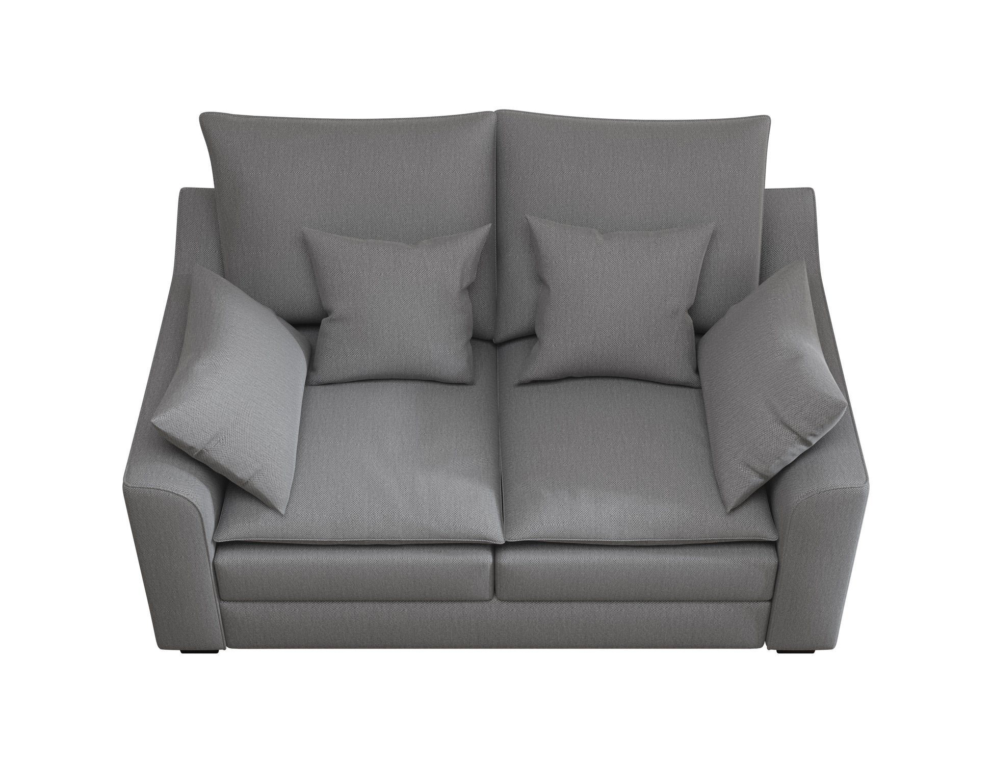 55" Loveseat Couch 2 Seater Sofa With Pillows Polyester Upholstery Duck Down Filled Cushion Sofa For Living Room Apartment,Grey Grey Polyester Wood Primary Living Space Soft Cushion Back Foam Polyester 2 Seat