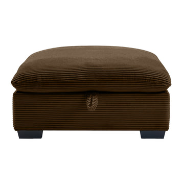 Corduroy Fabric Ottomans Footrest To Combine With 2 Seater Sofa, 3 Seater Sofa And 4 Seater Sofa, Brown Corduroy Brown Corduroy