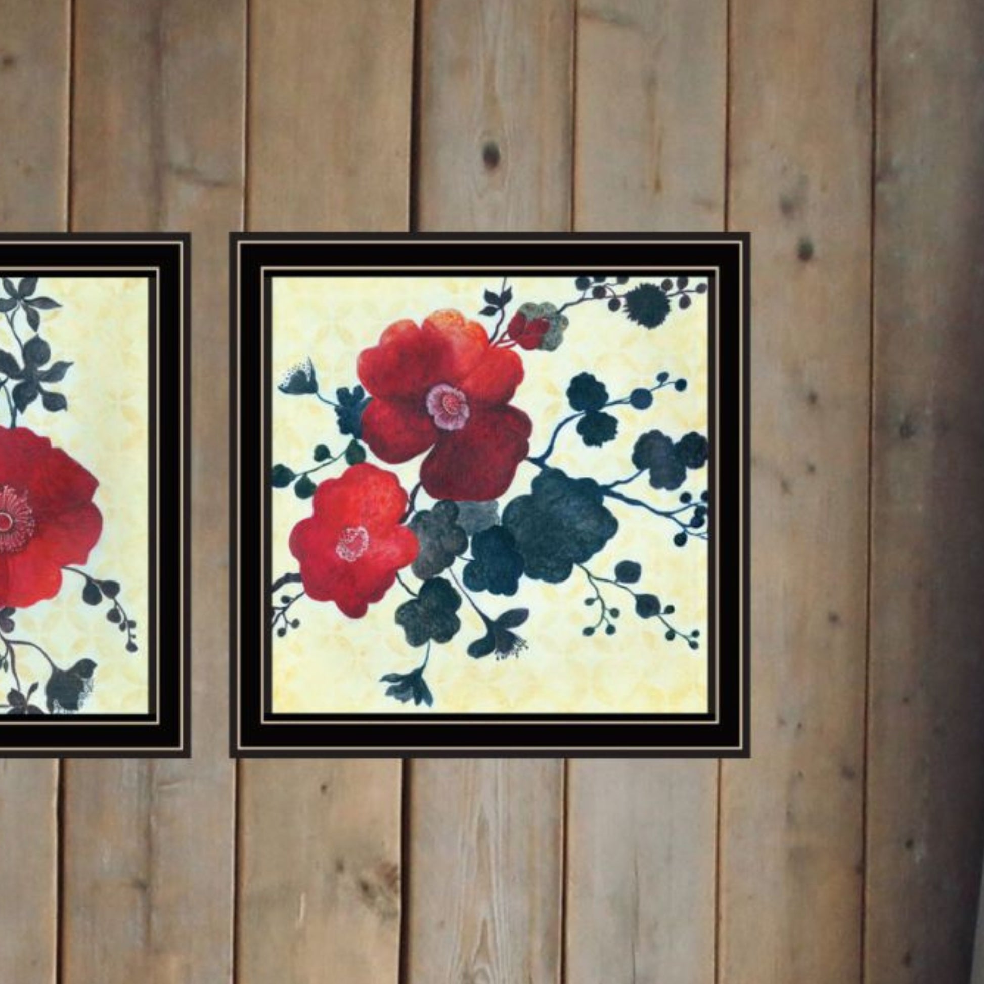 "Japanese Blossoms I" Framed Wall Art For Living Room, Wall Art Print For Home Decor, Bedroom Wall Art By Jg Studio Multicolor Wood Paper