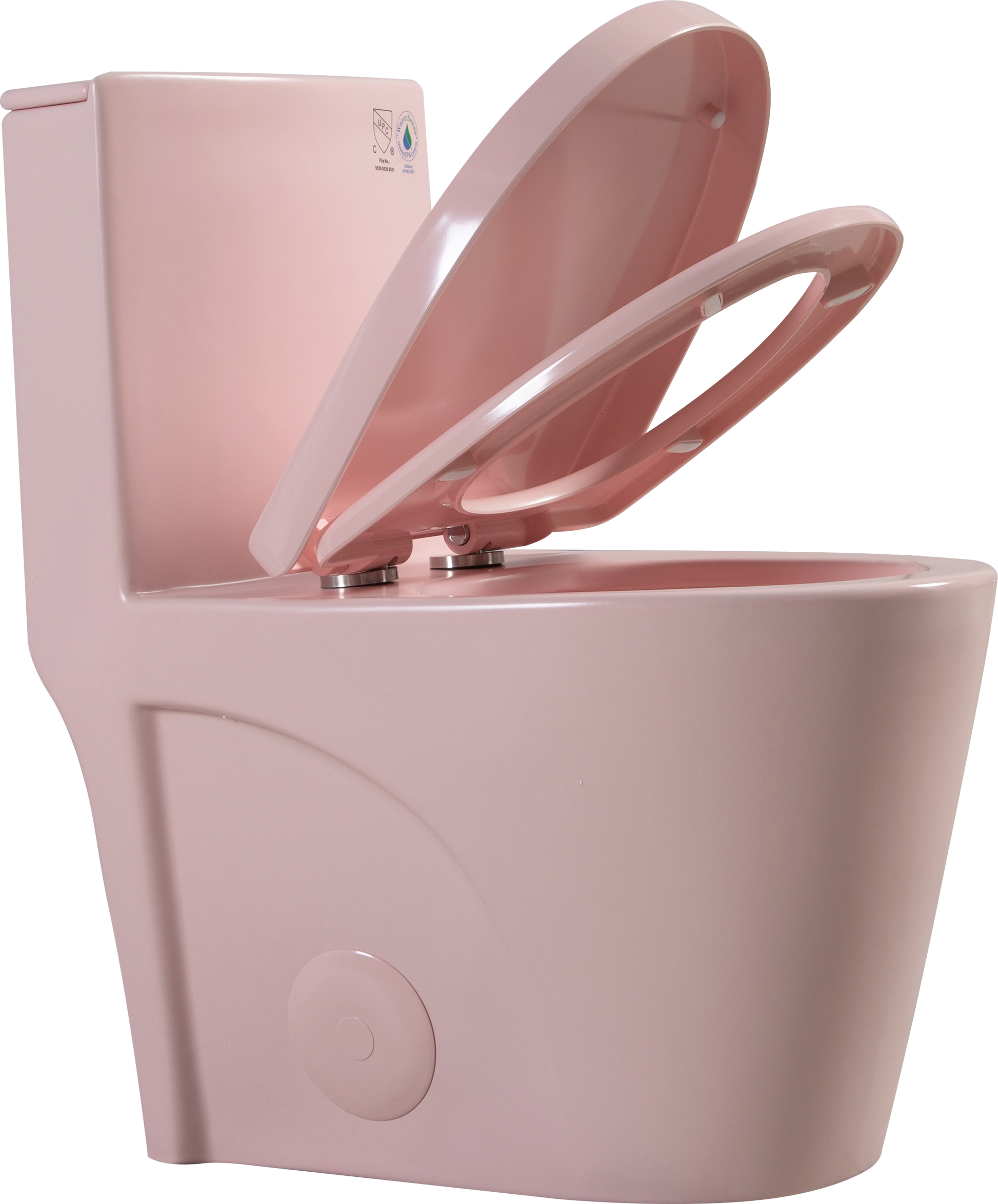 1.1 1.60 Gpf Dual Flush One Piece Toilet, Water Saving Elongated Comfort Height Floor Mounted, Soft Close 1000 Gram Map Flushing Score Toilet, Rose 23T01 Rs Rose Ceramic