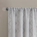 Diamond Sheer Window Curtain Panel Only 1 Pc Panel Grey Polyester