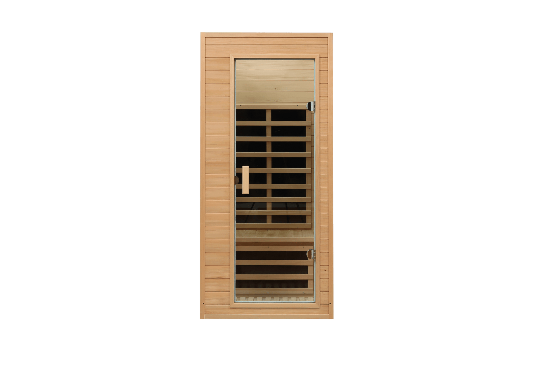 Hemlock One Person Far Infrared Roof Embedded Indoor Sauna Room Natural Metal & Wood