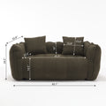 Soft Beanbag Chair With High Resilience Foam Core For Two People. The Comfortable Square Recliner Sofa Is Ideal For Family Members And Friends Engaged In Games, Reading, Watching Tv Olive Green Chenille