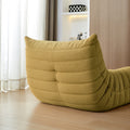 Teddy Fabric Fireside Chair, Lazy Floor Sofa Couches,Modern Armless Floor Lounge Chair, Comfy Accent Bean Bag Couch, Single Corner Chair Sofa For Living Room Bedroom Salon Office, 1Seat Yellow Foam Teddy 1 Seat