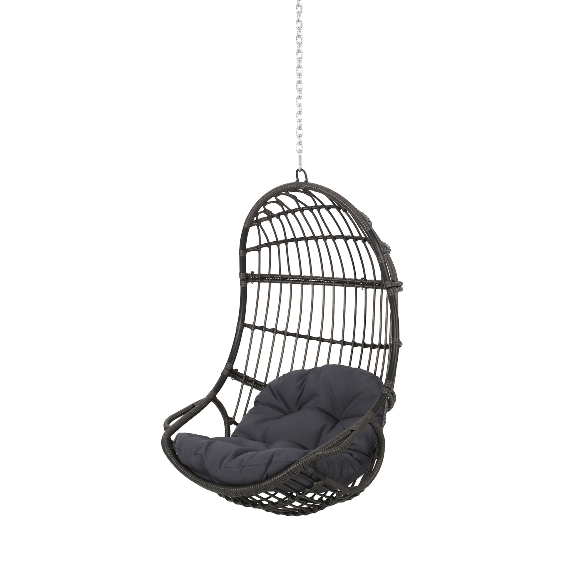 Berkshire Hanging Chair With 8Ft Chain Gray Fabric