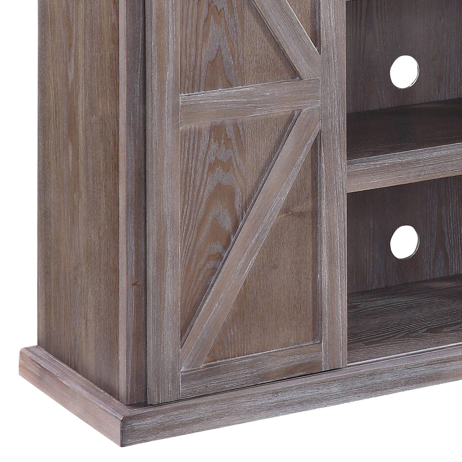 Rustic Natural 2 Door Tv Stand Natural Rustic Primary Living Space 40 49 Inches 40 49 Inches Solid Wood Mdf