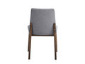 Kaela Side Chair Set 2 , Light Gray Fabric & Walnut Finish Dn02926 Light Gray Upholstered