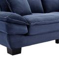 Corduroy Sofa Sleeper Couch Loveseat Sofa With Pillows Comfy Upholstered Deep Seat Sofa For Bedroom,Living Room,Apartment,Office,Dorm Blue Corduroy Blue Foam Upholstered 2 Seat