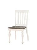 Joanna 5 Piece Dining Set Two Tone White Wood