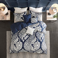 6 Piece Printed Duvet Cover Set Queen Multicolor Polyester
