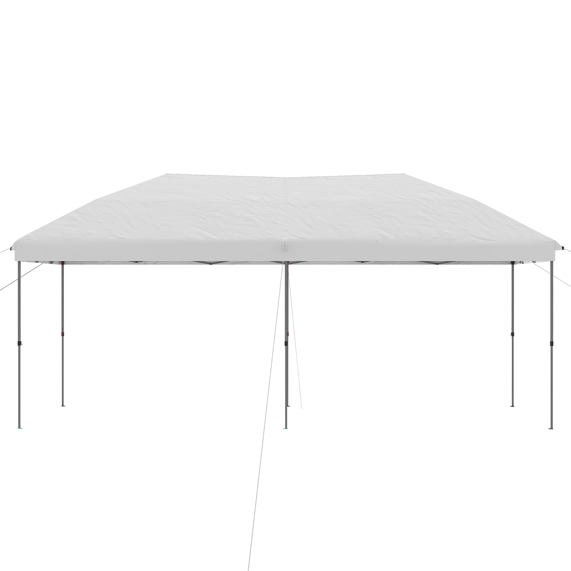 Outsunny 10' X 19' Pop Up Canopy With Easy Up Steel Frame, 3 Level Adjustable Height And Carrying Bag, Sun Shade Event Party Tent For Patio, Backyard, Garden, Off White White Steel