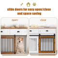 Heavy Duty Furniture Style Dog Cage Wooden Dog Cage Double Door Dog Cage Side Cabinet Dog Cage Dog Crate 44 1 2