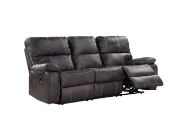 Hooper Gray Power Reclining Sofa Gray Foam Engineered Wood 3 Seat