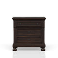 Dark Cherry Nightstand Two Drawer Cherry Solid Wood Mdf