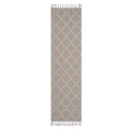 Naar Guros Collection 2X8 Ivory Trellis Indoor Outdoor Area Rug Ivory Polypropylene