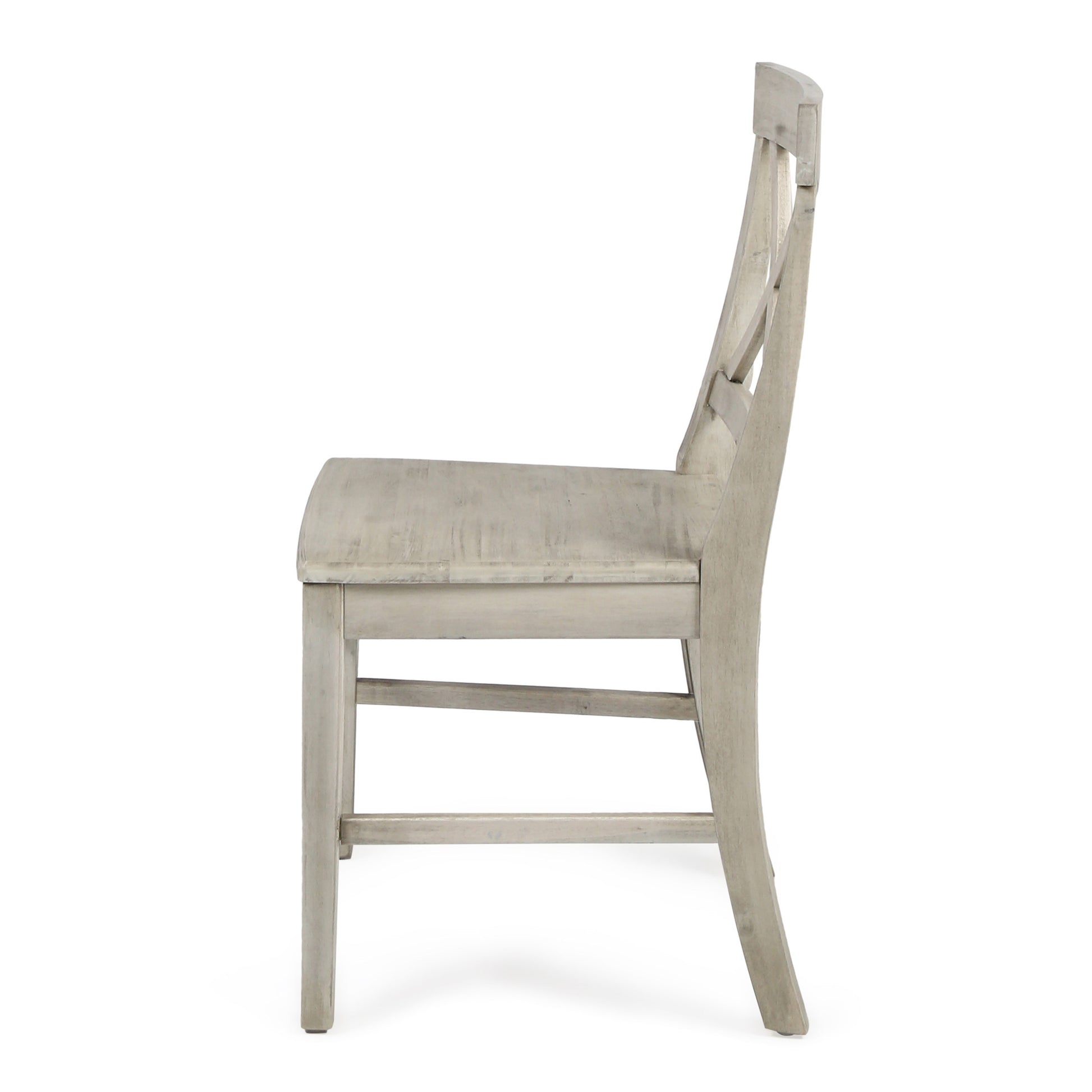 Roshan Farmhouse Acacia Wood Dining Chairs, Light Grey Wash Set Of 2 Grey Acacia Wood