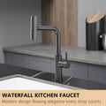 Kitchen Sink Faucet, Black Kitchen Faucets With Pull Out Sprayer,Kitchen Bar Faucet Single Hole Faucet Black Kitchen Classic,Contemporary,Modern Ceramic Stainless Steel