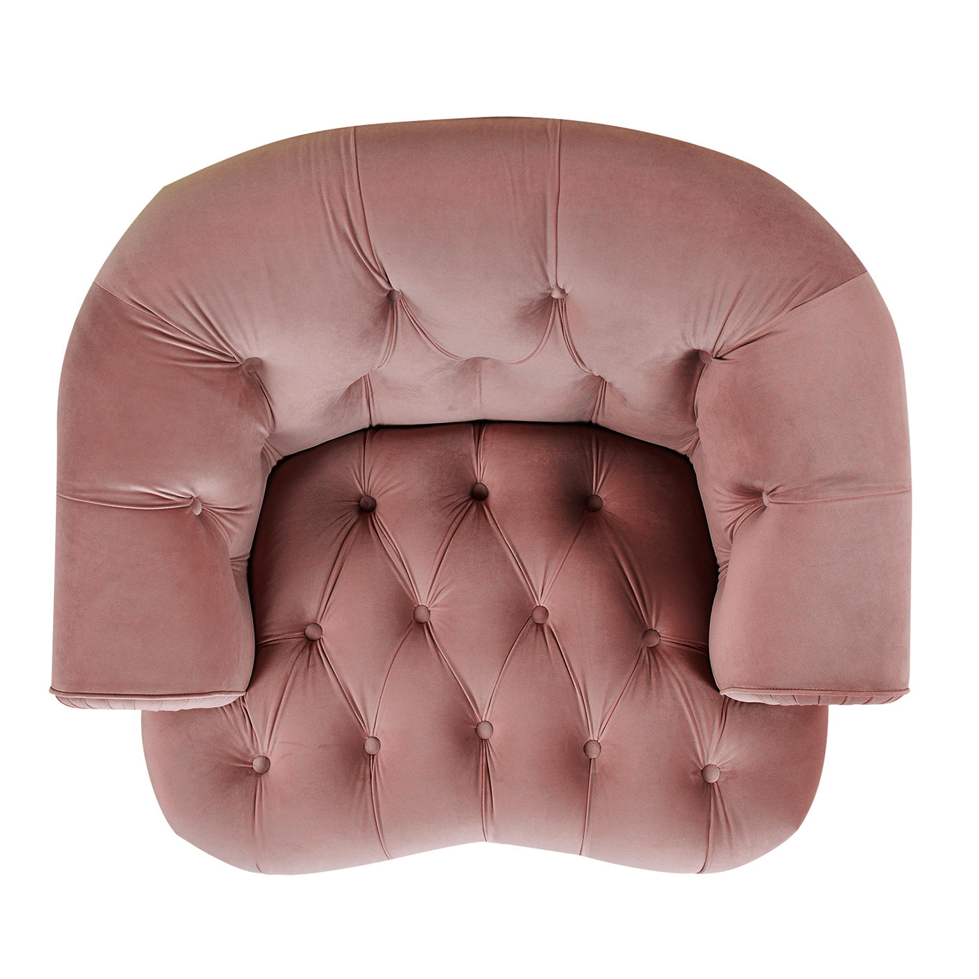La Rosa Victorian Tufted Upholstered Accent Chair, Ash Rose Pink Velvet Pink Foam Velvet
