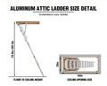 Household Aluminum Attic Ladder 25