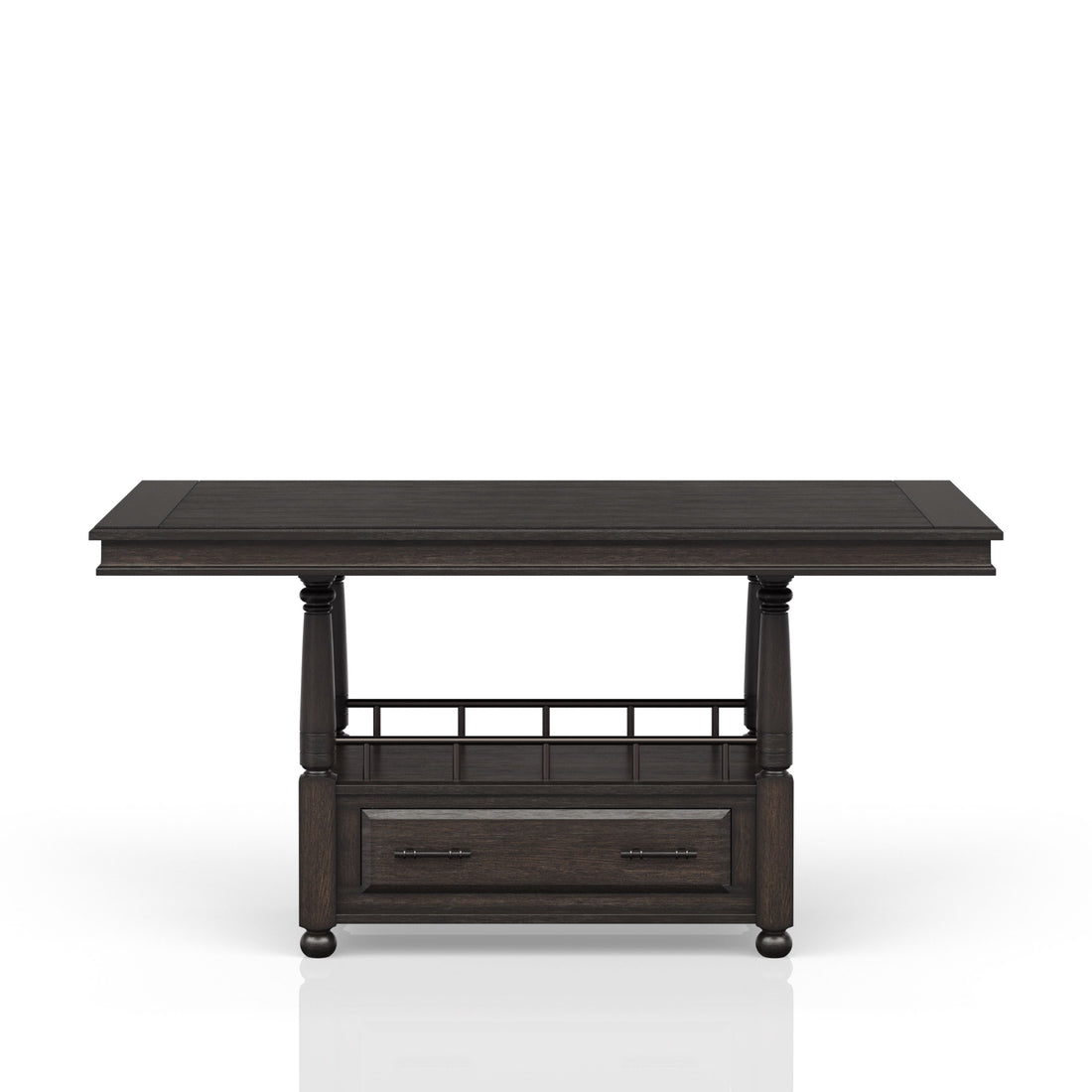 Deep Coffee Counter Height Dining Table Coffee Solid Wood Mdf