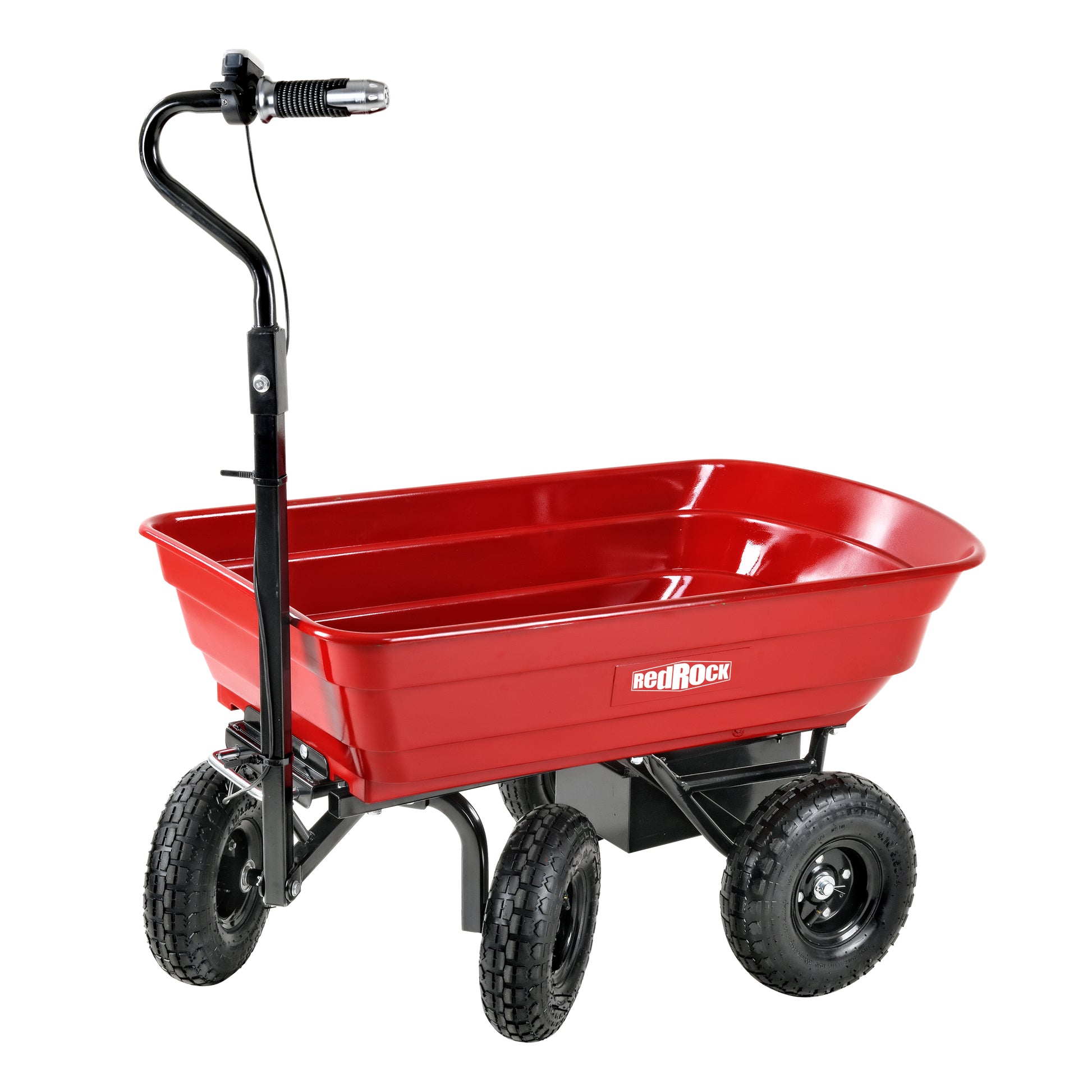 Wheelbarrow Electric Hassle Free Assemble: This Utility Cart'S Durable Steel Frame Is Easy To Assemble While The Sturdy Poly Tub Is Easy To Clean And Rust Resistant Electric Garden Cart Black Red Abs Steel Q235