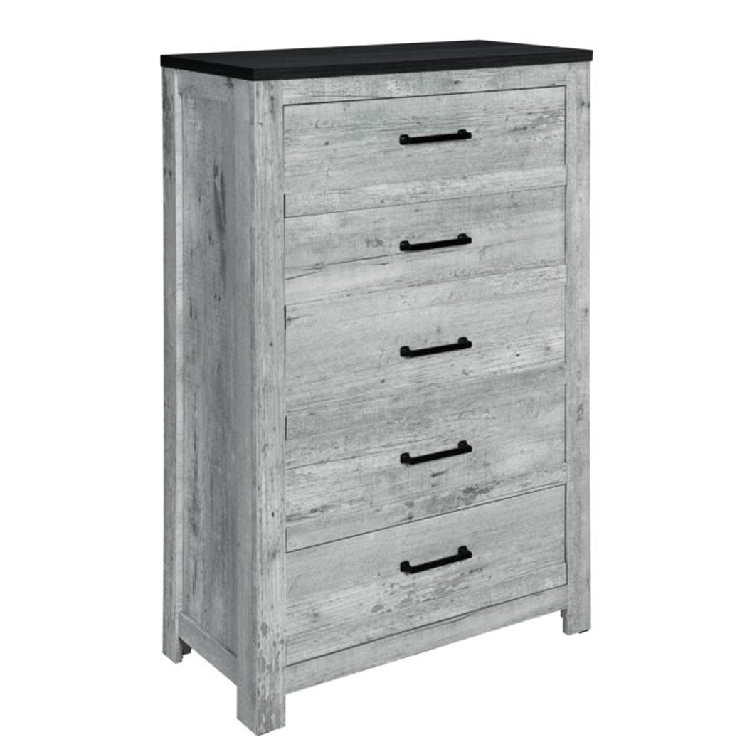 Kicks Grey Wash Chest Gray Wash Solid Wood Mdf