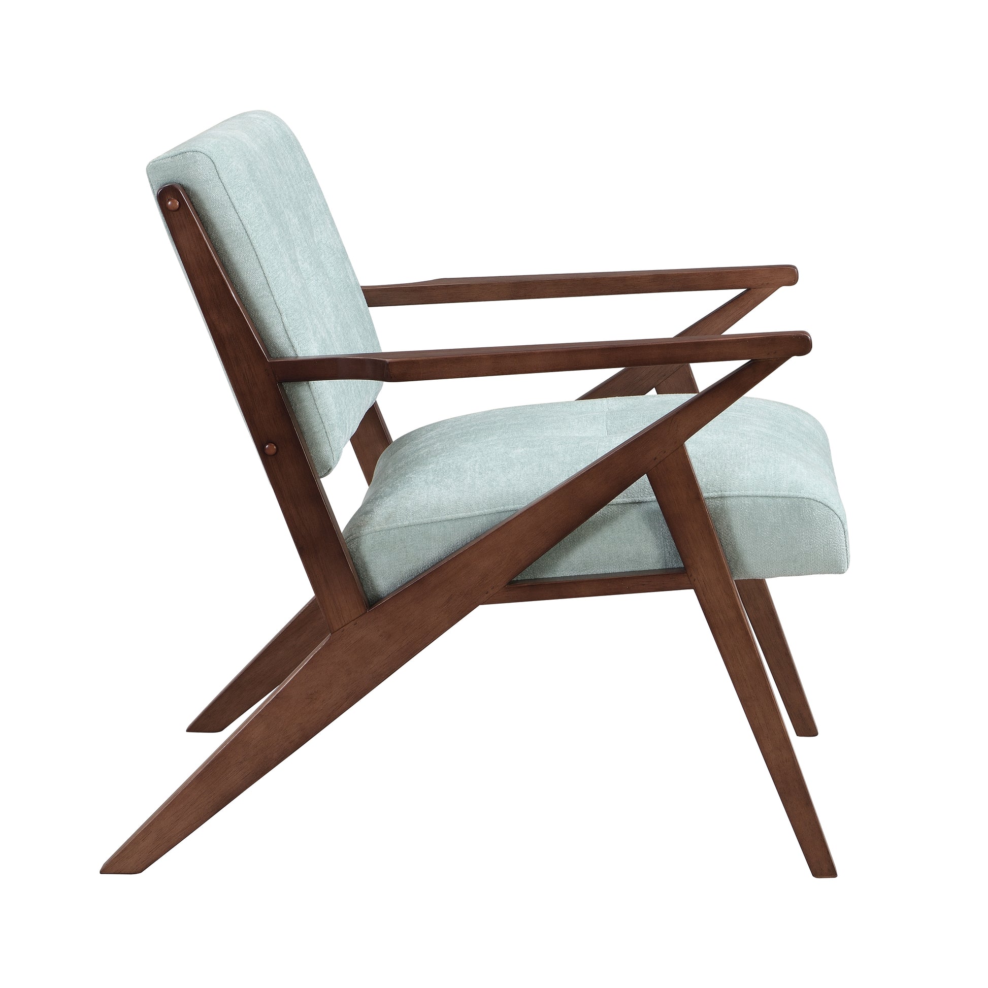 Scandi Comfort Lounge Chair Green Solid Wood Mdf