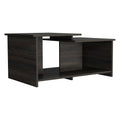 Coffee Table, Lower Open Shelf, Black Black Particle Board Particle Board