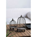 Set Of 2 Phineas Hanging Wire Mesh Candle Holders, L: D7X13