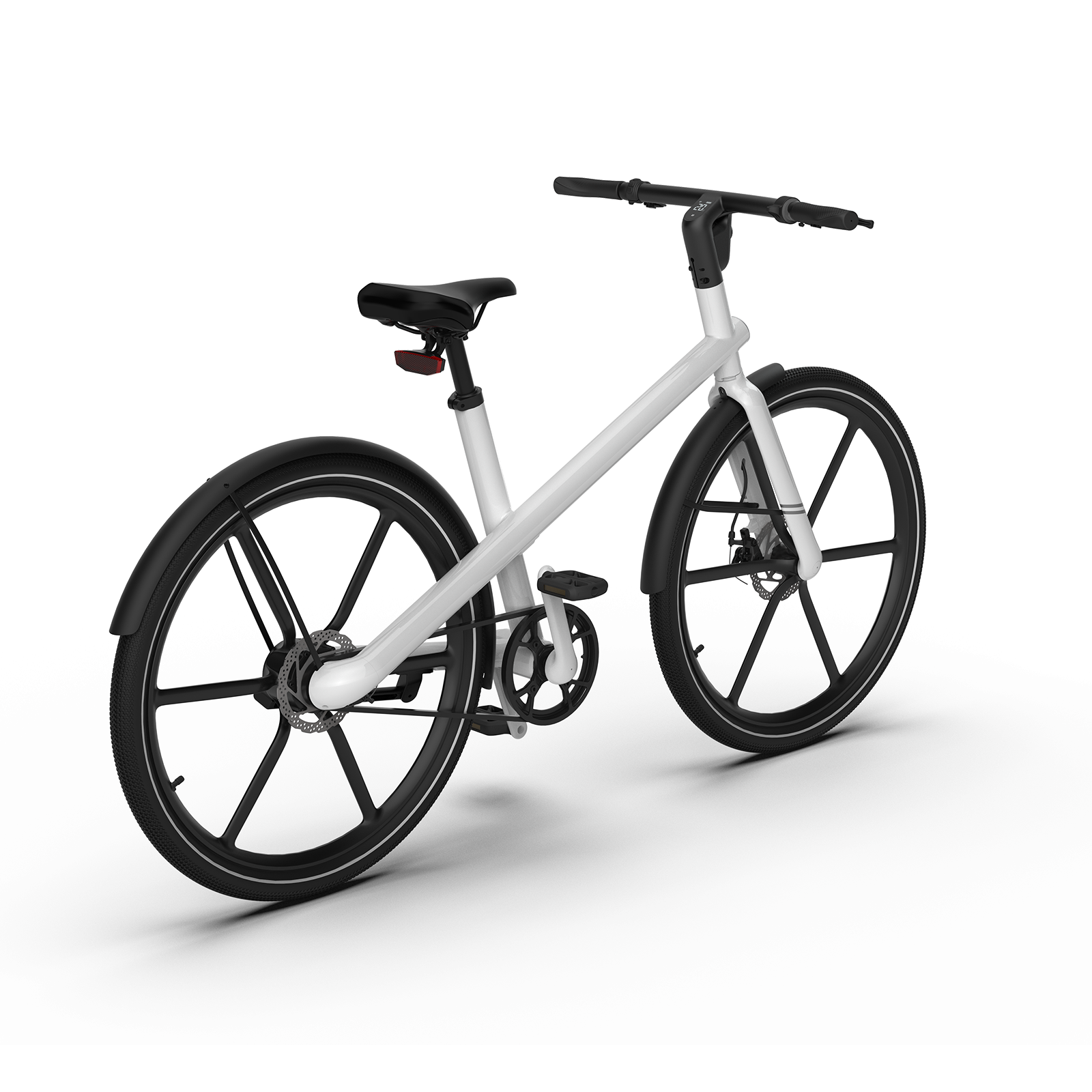 Electric Bicycle 350W White Aluminium Alloy