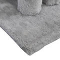 Double Level Cat Tree Stand House Furniture Kittens Activity Tower Posts Kitty Pet Play House Light Gray Light Gray Particle Board