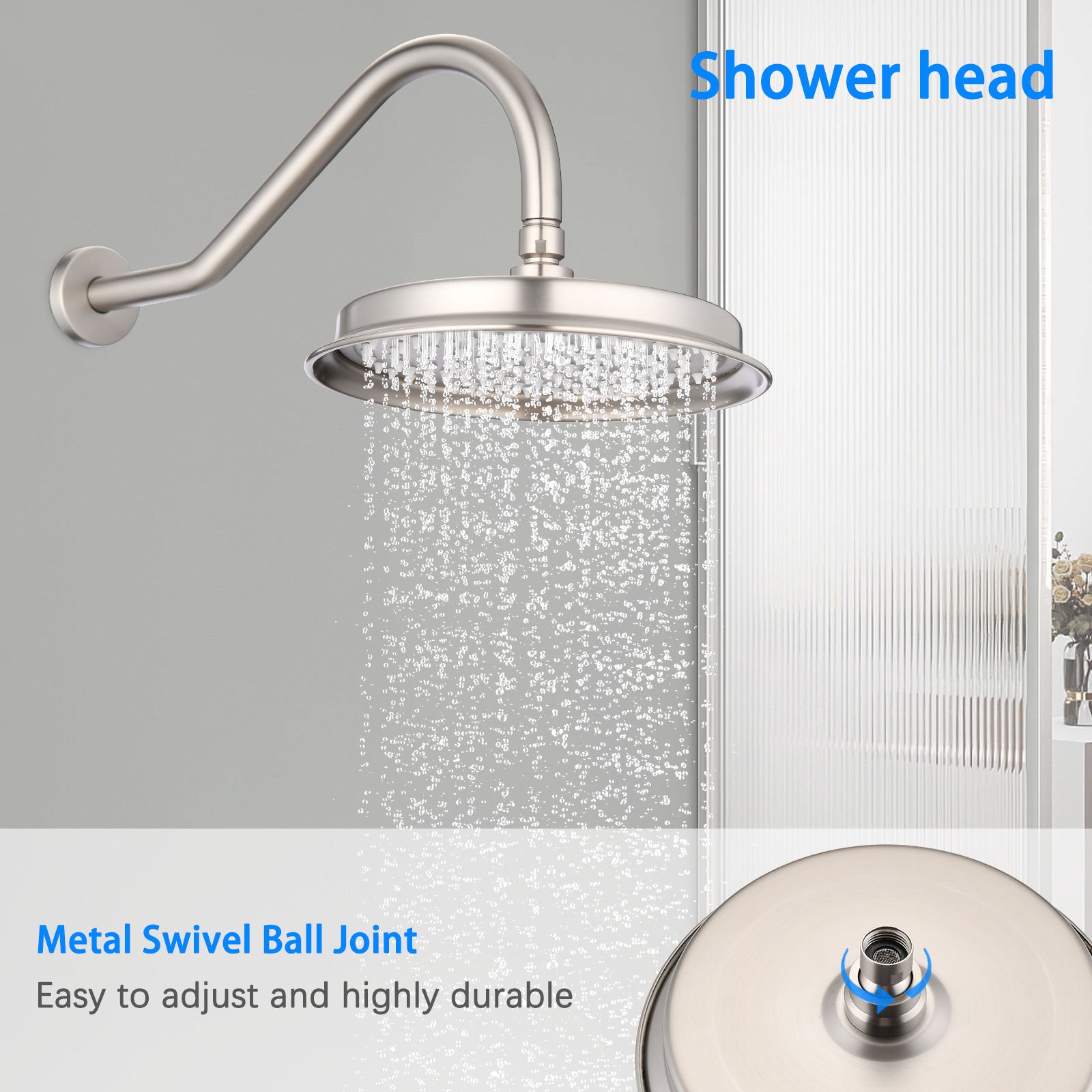 Brushed Nickel Shower System With Handheld And 4 Body Sprays Brushed Nickel Brass