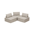 Modern Modular Chenille Sofa Versatile 3 Piece Modular Sofa Set Customizable Design For Ultimate Comfort And Style Beige Beige Wood Primary Living Space Split Back Modern Chenille 3 Seat