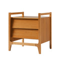 Scandi Angle Face Solid Wood Nightstand Caramel Caramel Mdf Pine