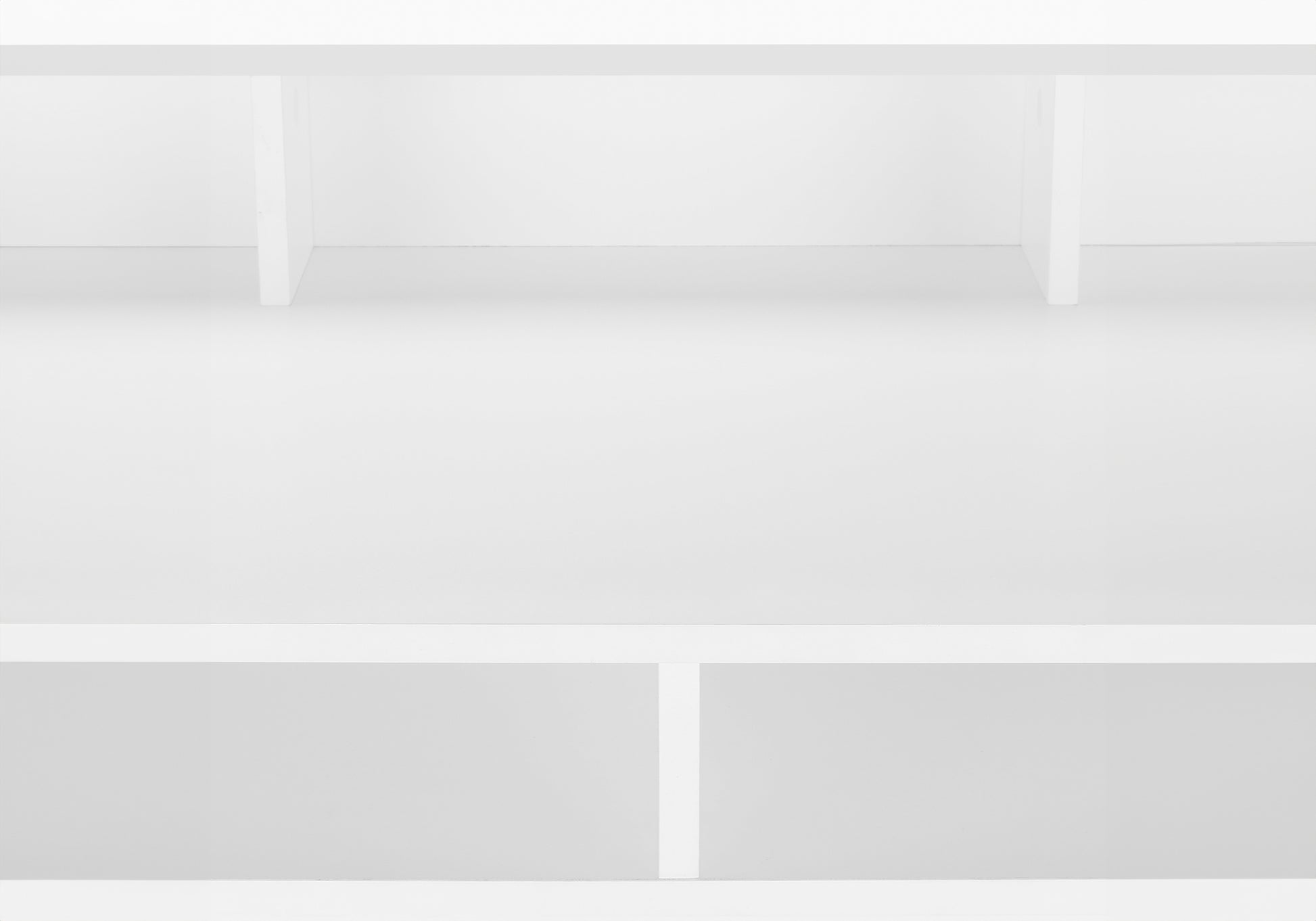 Computer Desk, Home Office, Standing, Storage Shelves, 48"L, Work, Laptop, White Laminate, White Metal, Contemporary, Modern White Metal