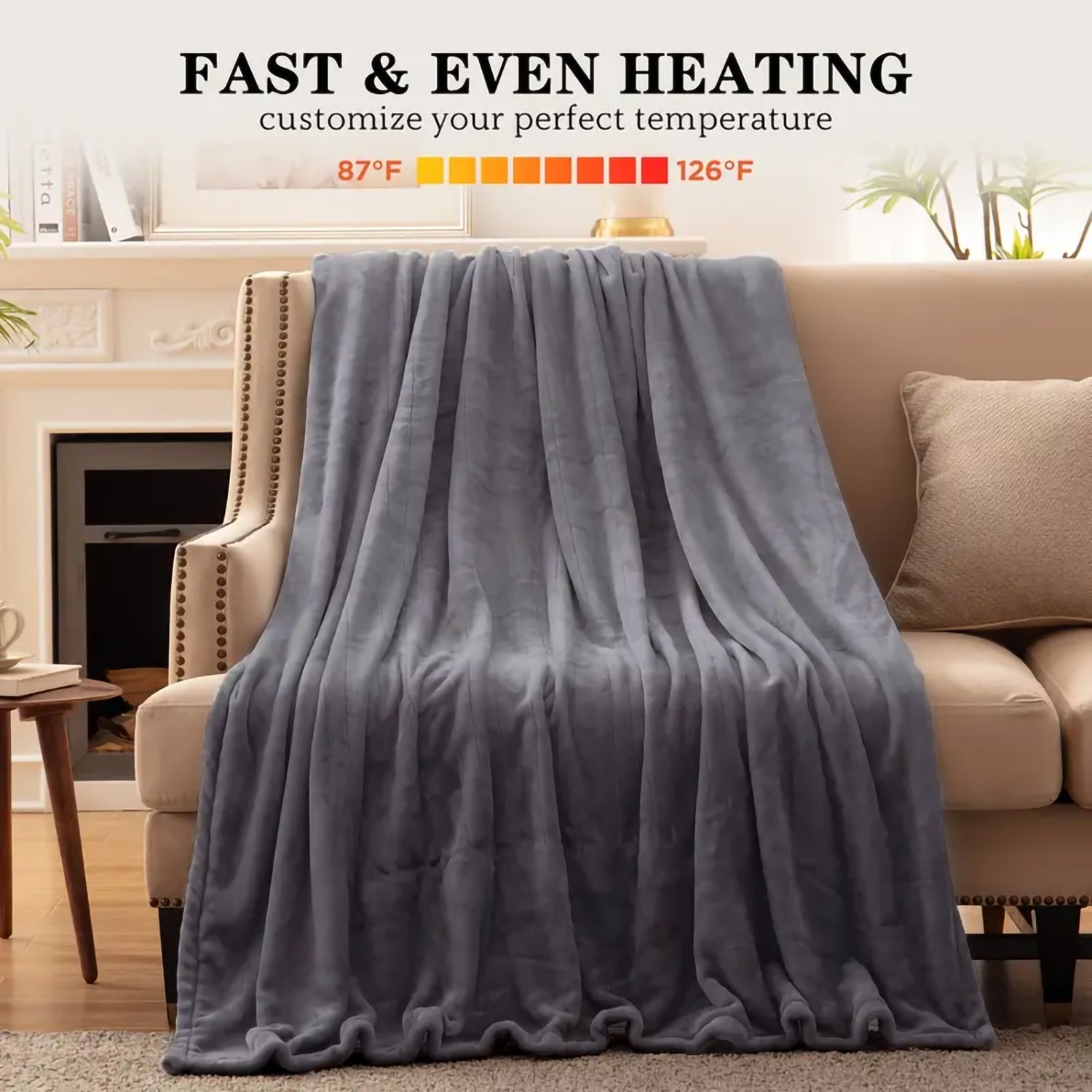 157*213Electric Blanket Grayish Flannelette