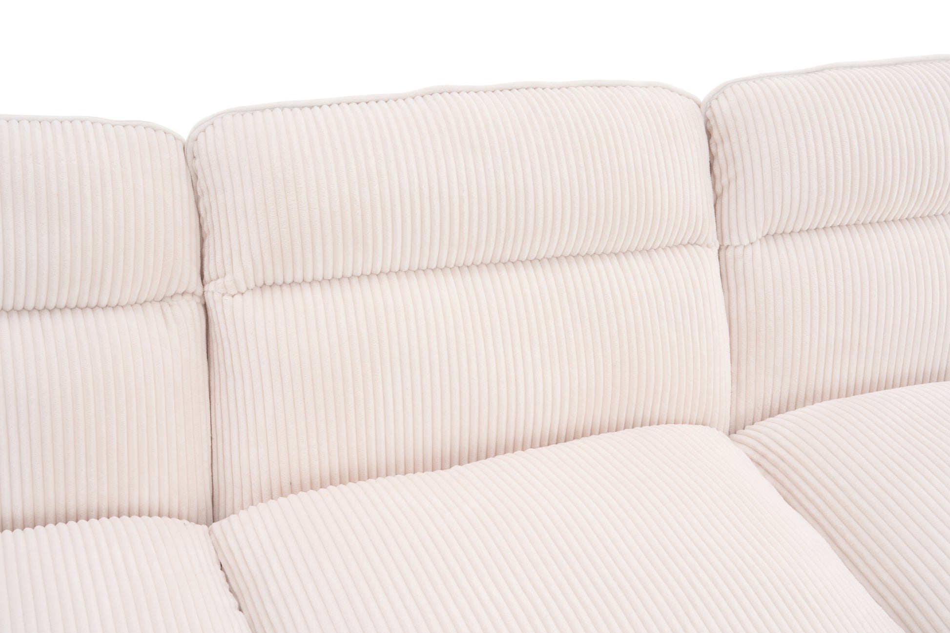 U Shaped Profile Sofa, Including Two Single Seats And Two Chaise, Modular Sofa, Corduroy Sofa White Foam Corduroy 4 Seat