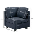 Palmilla Corner Sofa Blue Blue Polyester 1 Seat