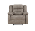 Abilene Manual Reclining Chair Tan Dark Gray Wood