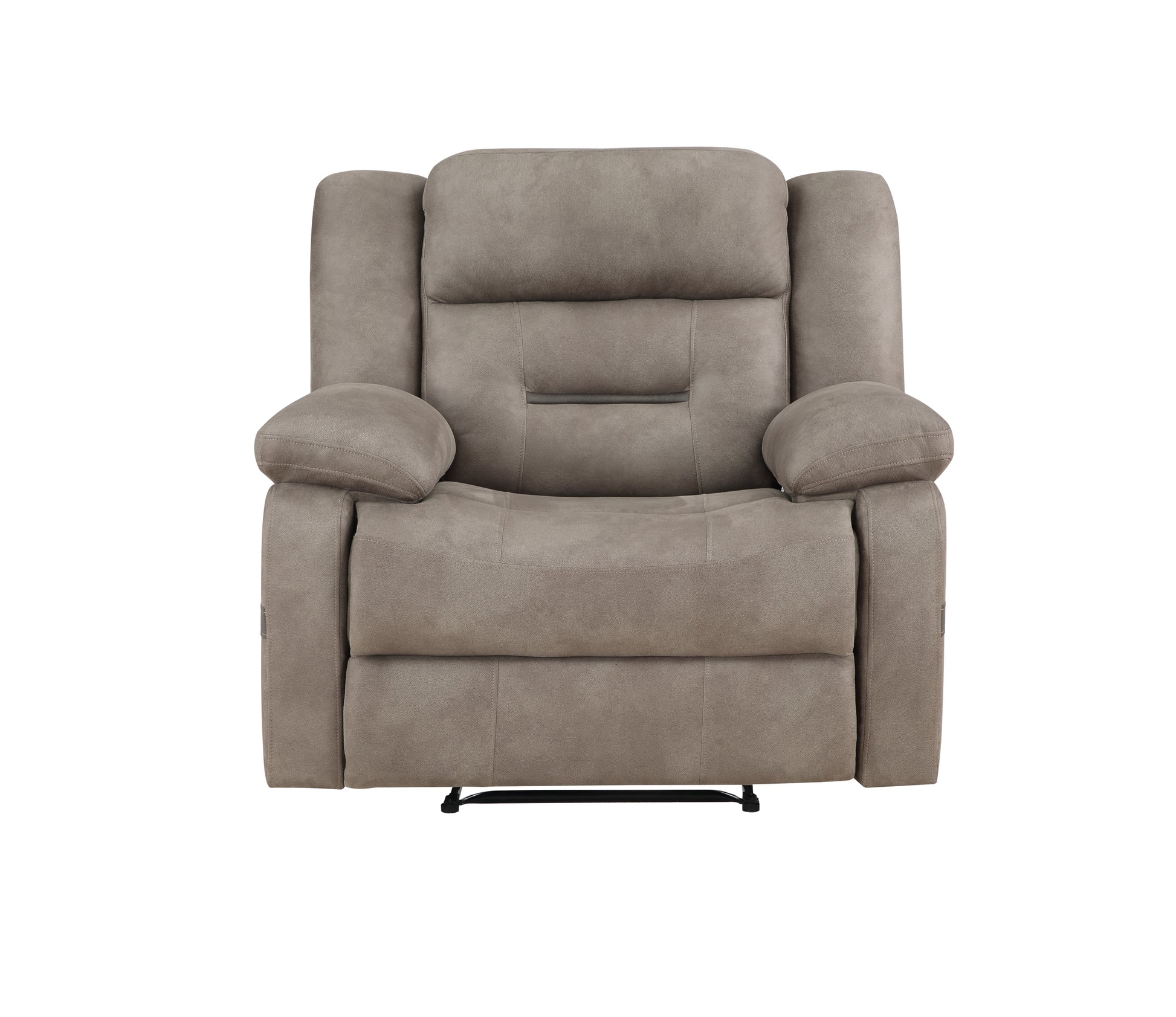 Abilene Manual Reclining Chair Tan Dark Gray Wood