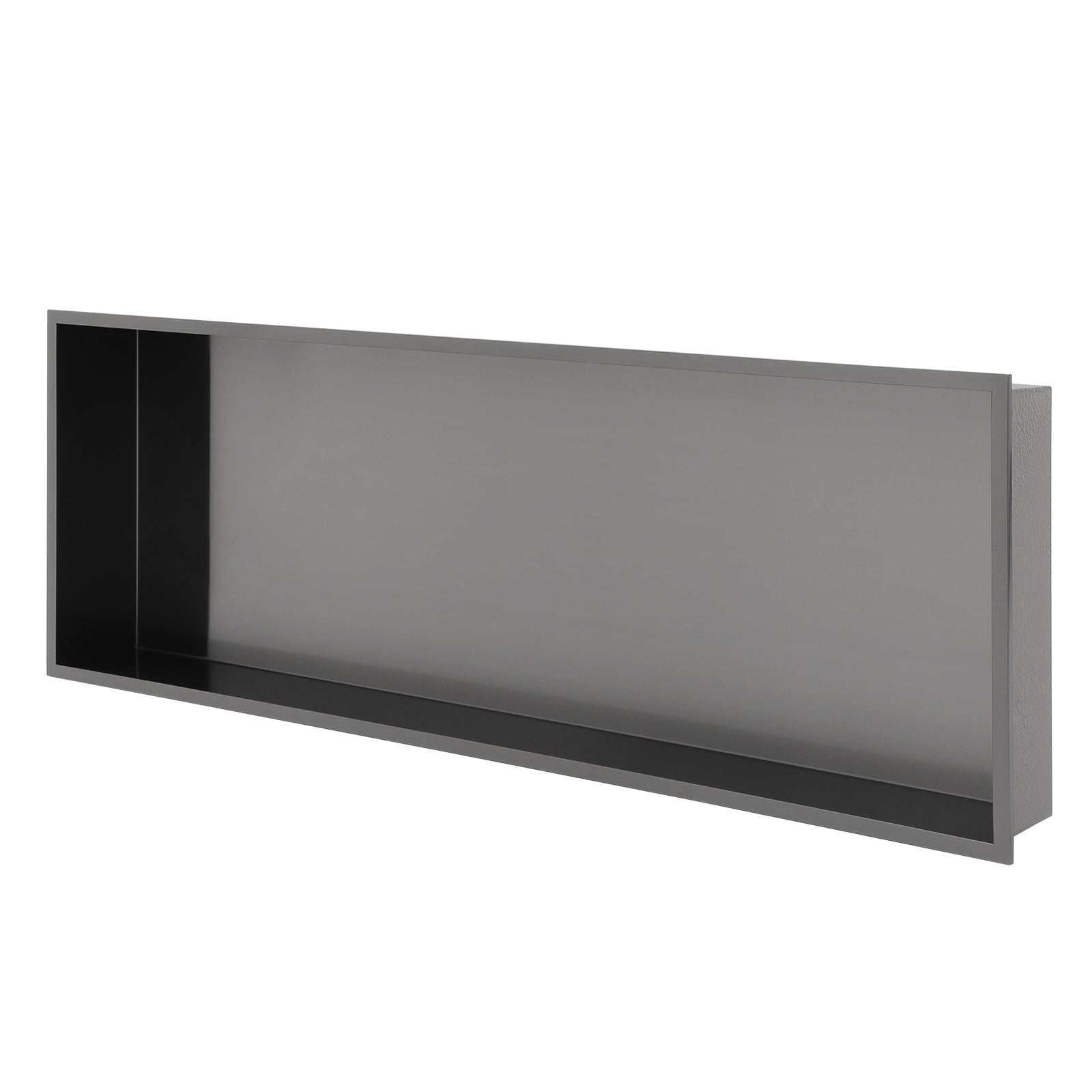 37" X 13" Stainless Steel Shower Niche, Gunmetal Black Gunmetal Black Stainless Steel