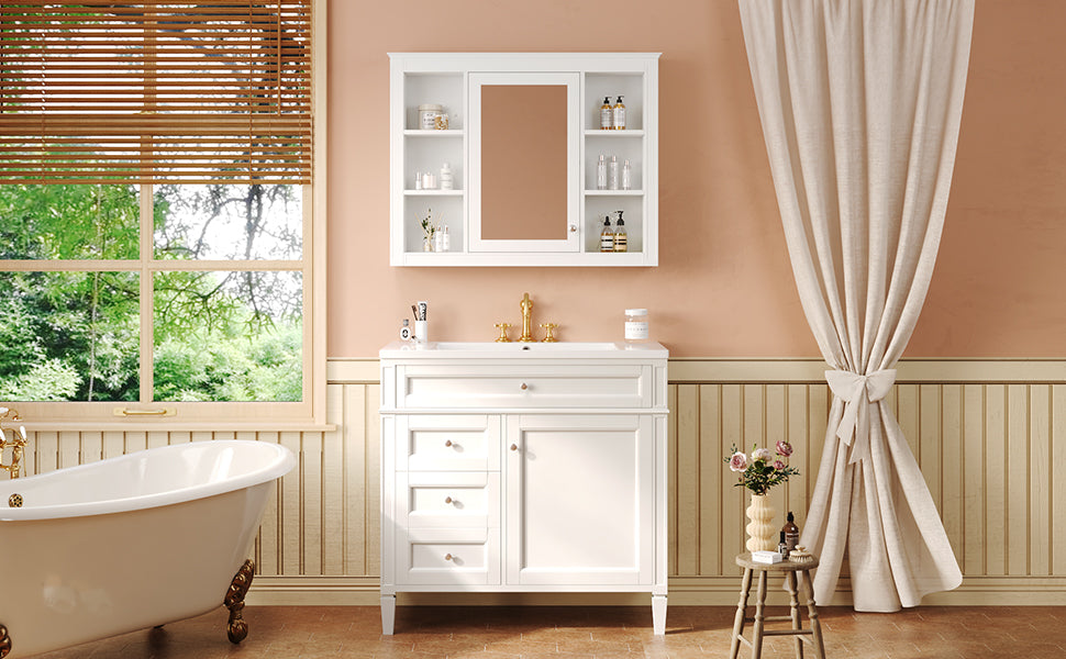 36'' Bathroom Vanity With Medicine Cabinet, Royal