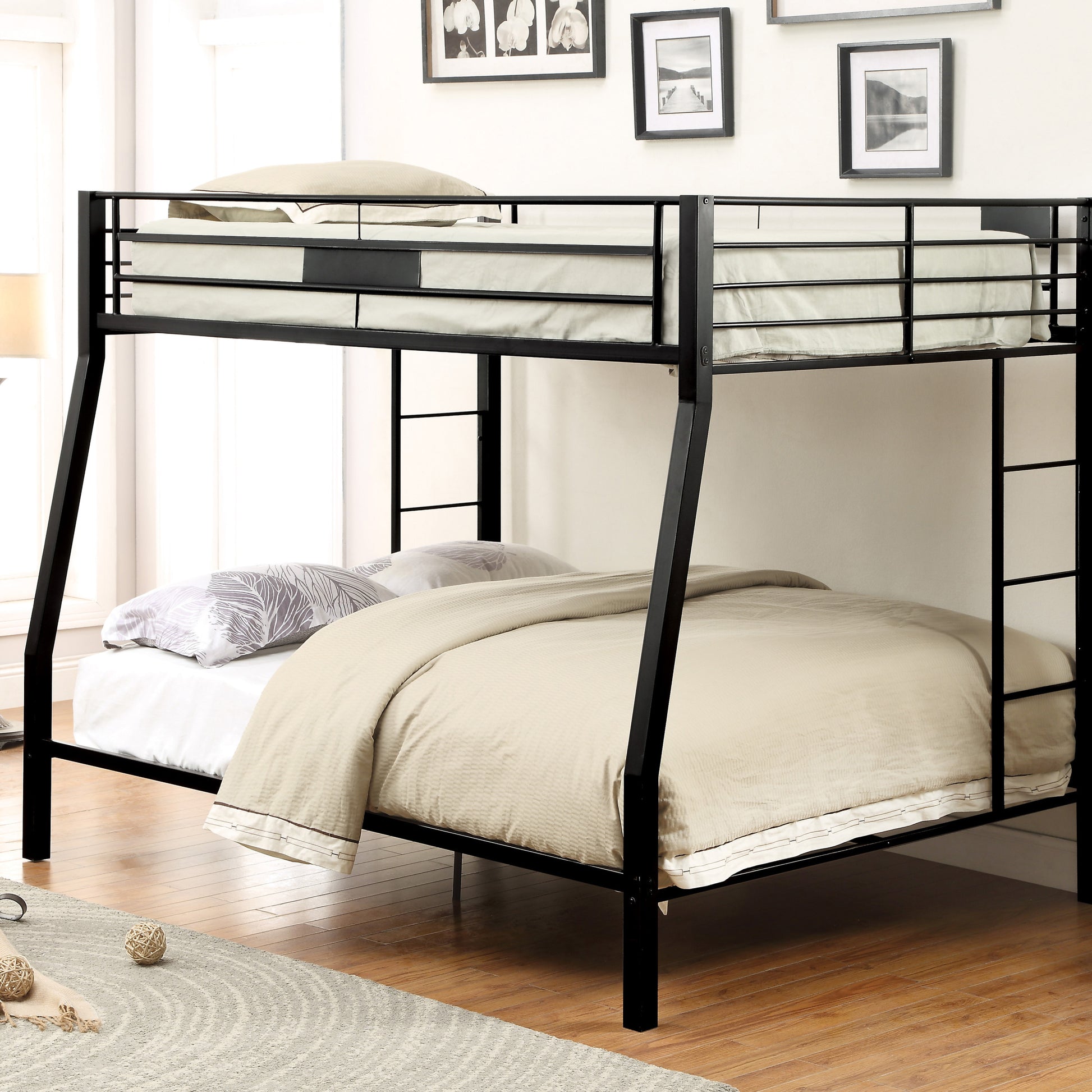 Sandy Black Bunk Bed Black Bedroom Contemporary Metal