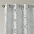 Fretwork Burnout Sheer Curtain Panel Only 1 Pc Panel Grey Polyester