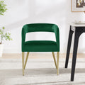 Flannelette Material Single Leisure Chair ,Comfortable Cushioned Single Leisure Chair,Chair Backrest Hoow Wih Armrests,Sutable For Living Rooms,Bedrooms And Dining Rooms Green Green Foam