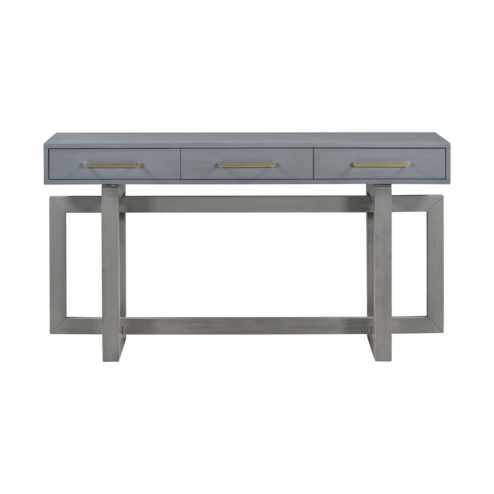 Elegant Console Table With Three Drawers, Extra Long Entryway Table For Entryway, Hallway, Living Room, Foyer, Corridor Antique Gray Primary Living Space Artsy Drawers Mdf