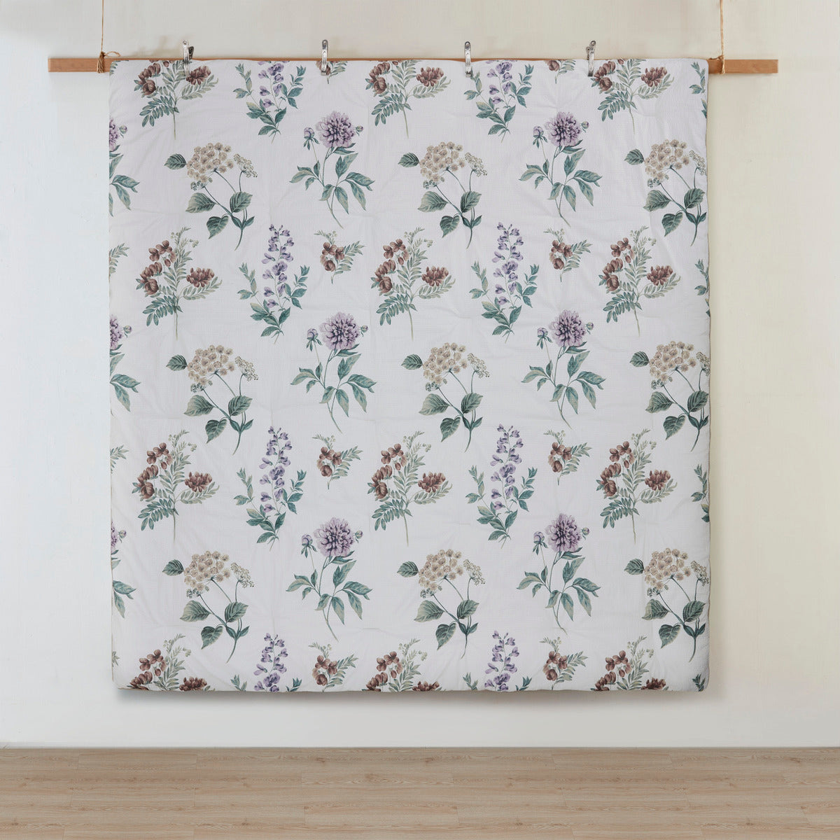 7 Piece Printed Seersucker Comforter Set With Throw Blanket Taupe Blush Full Queen Multicolor Polyester