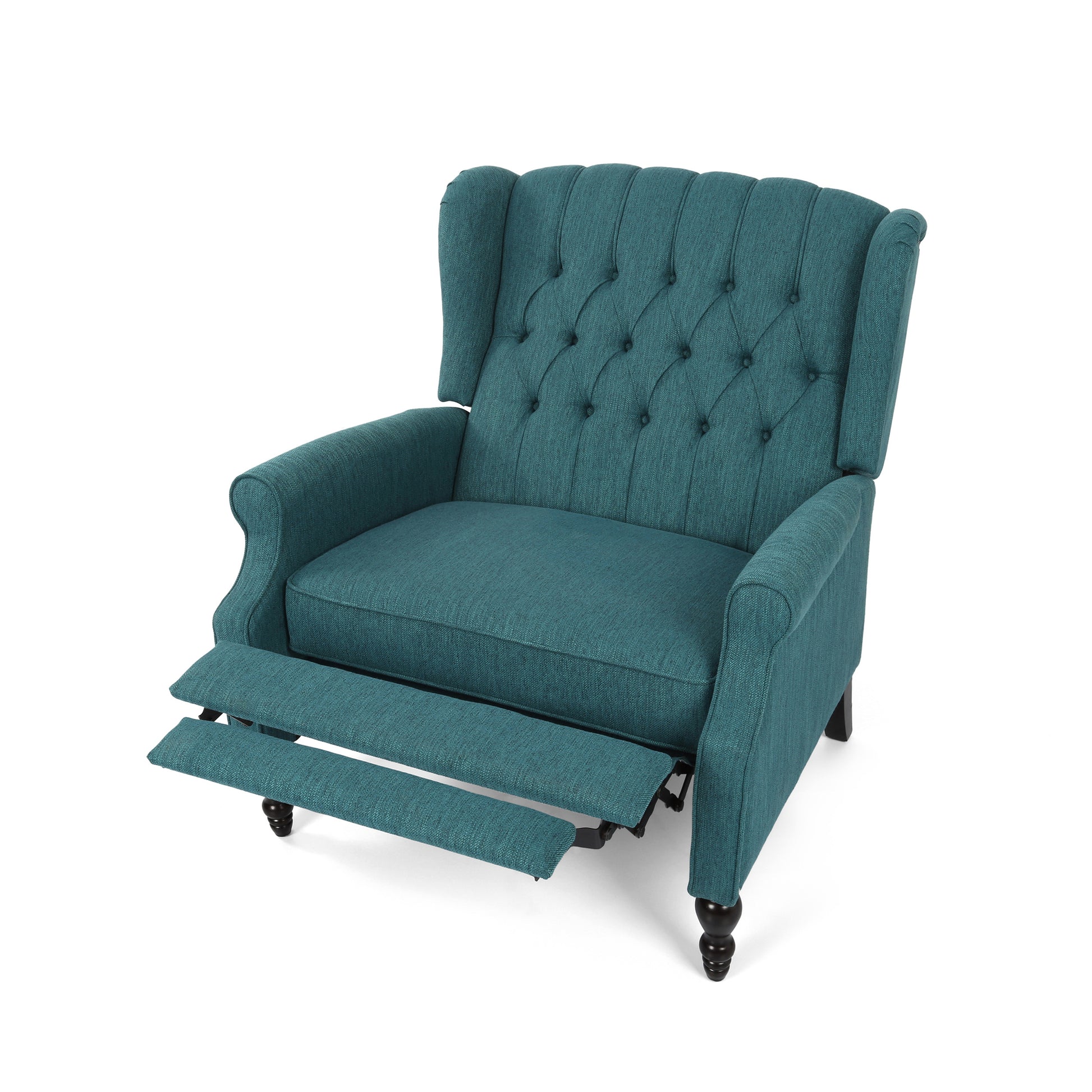 One And Half Seater Recliner Teal Fabric
