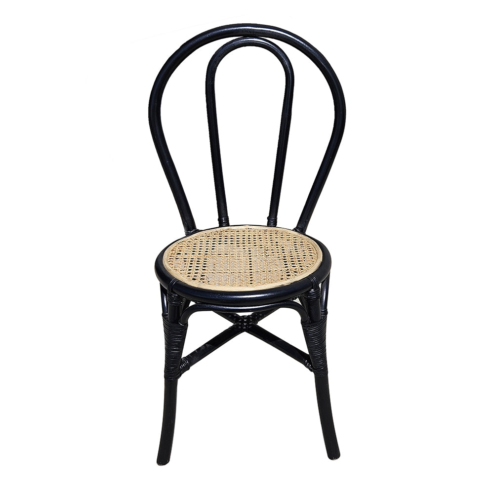 Set Of 2, 15.5X20.5X35.5" Black Rattan Dining Chair Black Multi Primary Living Space Rattan